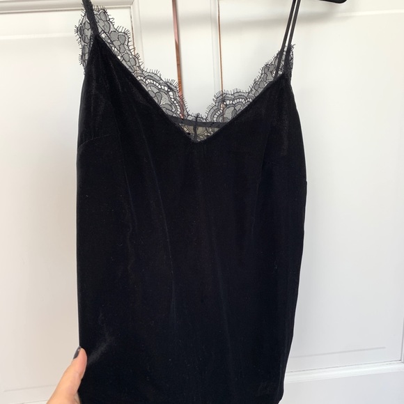 H&M Black Velvet Lace Camisole - Picture 4 of 6